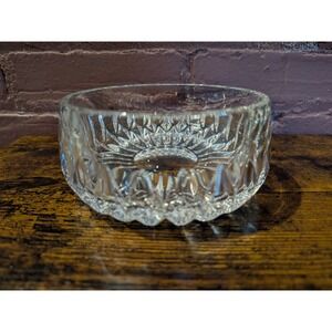 Gorham Althea Full Lead Crystal Round Bowl Cut Glass Sunburst Design 4.5 Inch